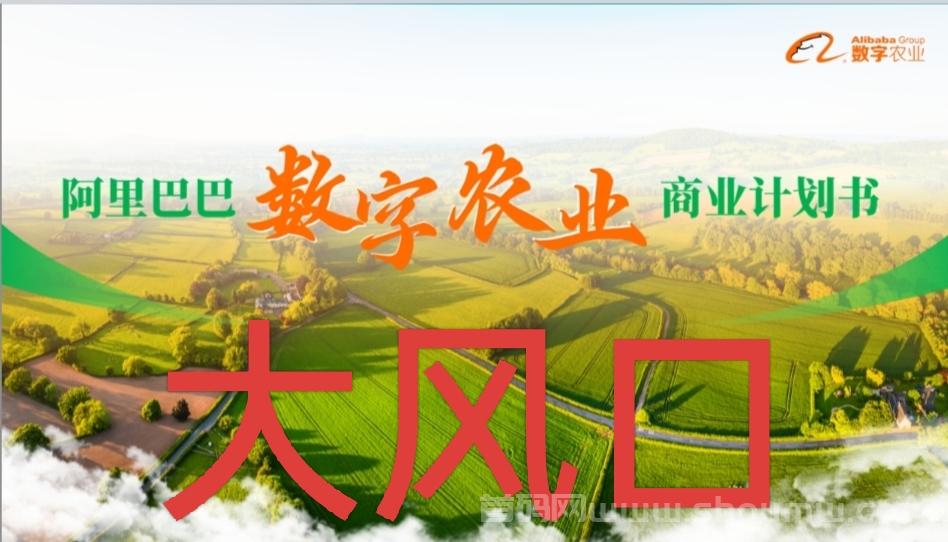 阿里数字农业正式启动！站在风口，谁都会起飞。智慧农贸致力让所有“消费者吃的好”，让所有“农民工赚不少”。