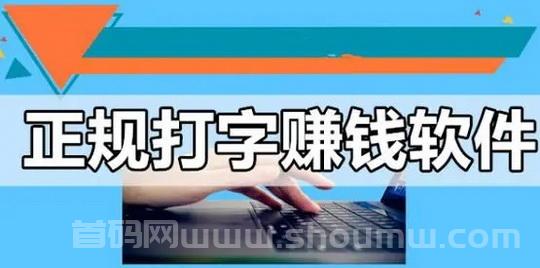 正规打字录入平台；完全零成本，自己在家也能做
